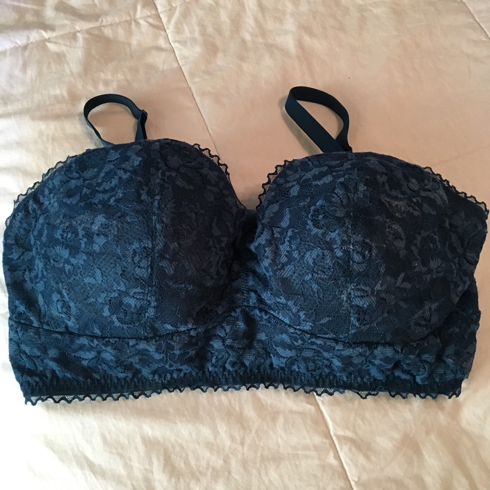 Teal lace bralette